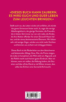 **»DIESES BUCH KANN ZAUBERN. ES WIRD EUCH UND EUER LEBEN ZUM LEUCHTEN BRINGEN.«** 

Weiße und gelbe Schrift auf pinkem Hintergrund.