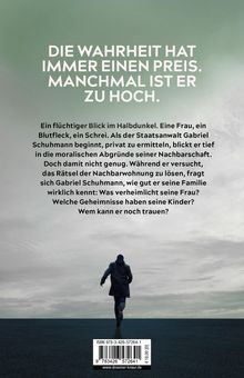 Text: "DIE WAHRHEIT HAT IMMER EINEN PREIS. MANCHMAL IST ER ZU HOCH." Ein Mensch rennt auf einer dunklen Fläche in trübes Licht.