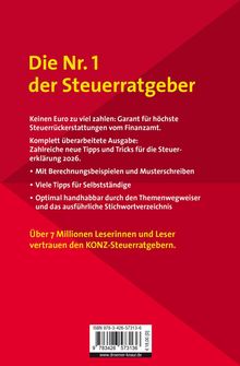 Ein knallrotes Cover beschreibt es als "Die Nr. 1 der Steuerratgeber", mit Tipps zur Steuererklärung 2026.