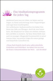 Jon Kabat-Zinn: Im Alltag Ruhe finden, Buch