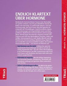 "Endlich Klartext über Hormone" oben. Infos zu bioidentischen Hormonen, Nutzen, Prävention und Studien. Buchrücken rechts: "Hormone-Power".