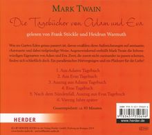 Mark Twain: Die Tagebücher von Adam und Eva, CD