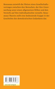 Jean-Jacques Rousseau (1712-1778): Vom Gesellschaftsvertrag oder Grundlagen des politischen Rechts, Buch