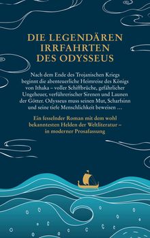 Text: "Die legendären Irrfahrten des Odysseus"[...] Illustration: Wellen und ein kleines Segelschiff.