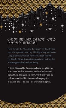 „One of the greatest love novels in world literature.“ Goldene Verzierungen und Sterne schmücken den oberen und unteren Rand.