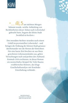 Vicki Baum: Zwischenfall in Lohwinckel, Buch