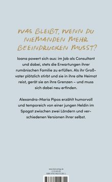 Ein Text beschreibt Ioanas Herausforderung zwischen Job als Consultant und familiären Erwartungen; humorvoll erzählt.