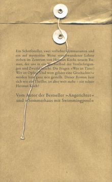 Herman Koch: Sehr geehrter Herr M., Buch