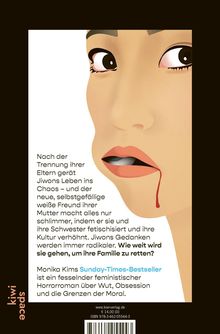 Nach Trennung der Eltern Chaos im Leben von Jiwon. Feministischer Horrorroman über Wut und Moral. Illustration: Gesicht.
