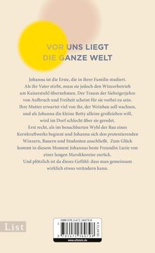 VOR UNS LIEGT DIE GANZE WELT. Johanna studiert als Erste, übernimmt Winzerbetrieb und kämpft für Freiheit in den 70ern.