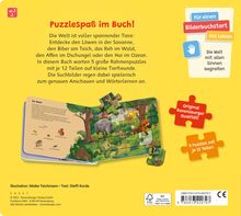 Steffi Korda: Ravensburger Puzzle-Buch: Tiere der Welt - Kinderbuch ab 3 Jahren, Puzzle mit 12 Teilen, Spielbuch, Wimmelbuch, Pappbilderbuch, Buch