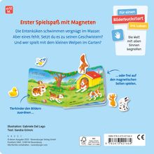 Sandra Grimm: Mein erstes Magnetbuch: Wer gehört zu wem? Tierkinder - Magnet-Spielbuch ab 12 Monaten, Kinderbuch ab 1 Jahr, Buch