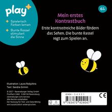 „Mein erstes Kontrastbuch“ steht links oben. Eine gelbe Biene befindet sich unten rechts.