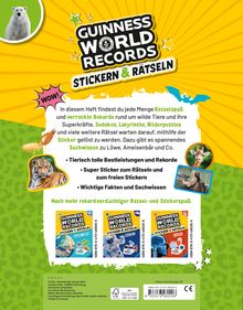 Eddi Adler: Guinness World Records Stickern und Rätseln: Wilde Tiere, Buch