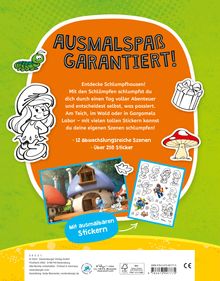 Ravensburger Mein Ausmalstickerbuch Die Schlümpfe - Großes Buch mit über 250 Stickern, viele Sticker zum Ausmalen, Buch