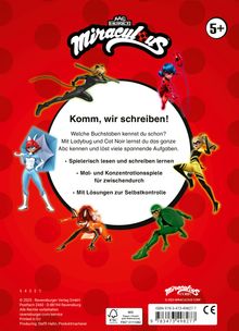 Stefanie Hahn: Miraculous Mein Vorschulblock Lesen und Schreiben - Konzentration, Erstes Lesen und Schreiben und Rätseln ab 5 Jahren - Spielerisches Lernen für Fans von Ladybug und Cat Noir ab Vorschule, Buch