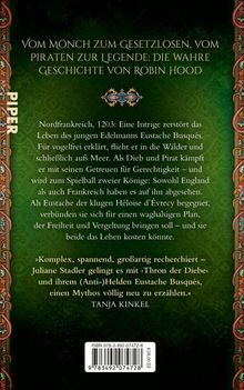 Titel: Vom Mönch zum Gesetzlosen. Text beschreibt das Abenteuer des Edelmanns Eustache Busqués im Jahr 1203. Links: Piper.
