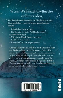 Text beschreibt Wünsche zu Weihnachten: Polarlichter sehen, wilde Rentiere, Trolle, Kajak fahren und einen Norweger küssen.