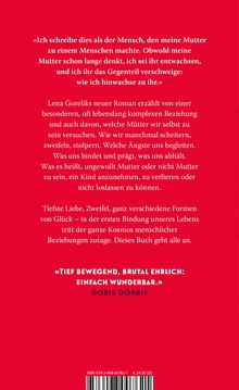 Zitat über das Schreiben und Wachstum zur Mutter. Text erzählt von komplexen Mutterbeziehungen. Lob von Doris Dörrie.