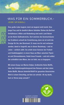 Helen Wolff: Hintergrund für Liebe, Buch