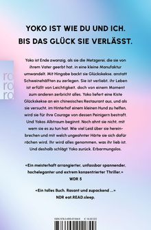 "Yoko ist wie du und ich. Bis das Glück sie verlässt." Pastellfarbenes Buchcover mit Verlagssignet links.