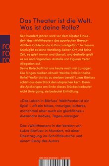 Lukas Bärfuss: Einsiedler Welttheater, Buch