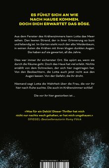 ES FÜHLT SICH AN WIE NACH HAUSE KOMMEN. DOCH DICH ERWARTET DAS BÖSE. Text beschreibt Spannung und Gefahr. Unten ein Zitat von Romy Fölck.
