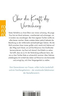 Titel: „Über die Kraft des Verzeihens“. Erzähltext über Kates Familiengeschichte. Unten rororo-Logo, ISBN und Preis.
