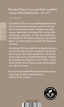 Wolfgang Herrndorf: Stimmen, Buch