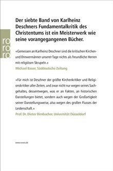 Karlheinz Deschner: Kriminalgeschichte des Christentums, Buch