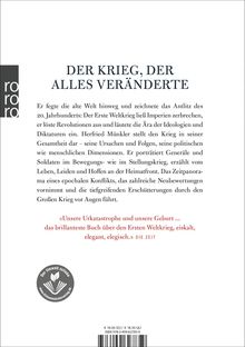 Herfried Münkler: Der Große Krieg, Buch