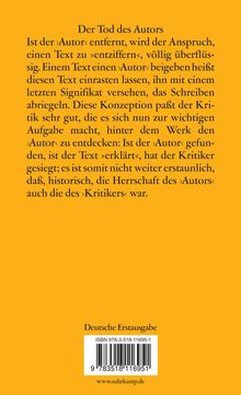 Roland Barthes: Das Rauschen der Sprache, Buch