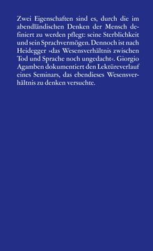 Giorgio Agamben: Die Sprache und der Tod, Buch