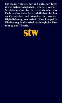 Soziologie der Arbeit, Buch