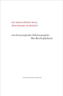 Bertolt Brecht: Notizbücher 21-23, Buch