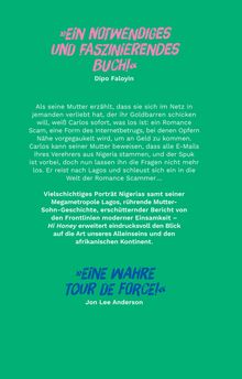 "Ein notwendiges und faszinierendes Buch!" Dipo Faloyin. Text über Internetbetrug und persönliches Porträt Nigerias.