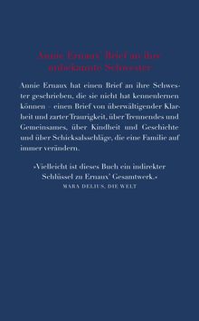 Annie Ernaux: Das andere Mädchen, Buch