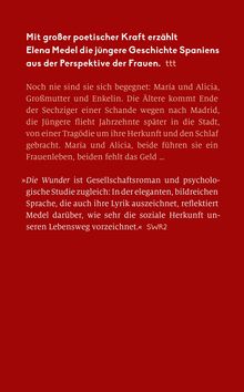Elena Medel: Die Wunder, Buch