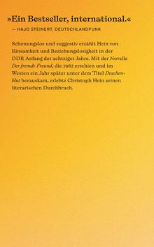 Christoph Hein: Der fremde Freund. Drachenblut, Buch