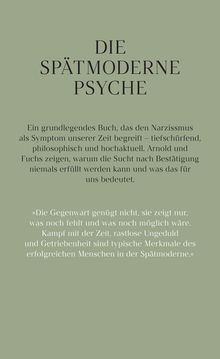 Titel: DIE SPÄTMODERNE PSYCHE. Beschreibung eines Buchs über Narzissmus, Unzufriedenheit und moderne Gesellschaft.