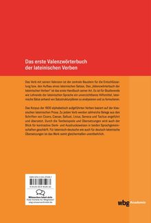 Valenzwörterbuch der lateinischen Verben, Buch