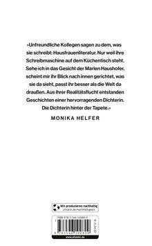 Marlen Haushofer: Himmel, der nirgendwo endet, Buch