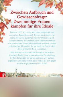 „Zwischen Aufbruch und Gewissensfrage: Zwei mutige Frauen kämpfen für ihre Ideale“; Illustration mit Blumen.