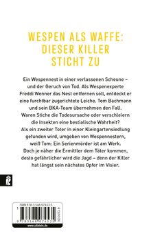 Titel: "Wespen als Waffe: Dieser Killer sticht zu". Eine spannungsgeladene Beschreibung eines Thrillers über einen Serienmörder.