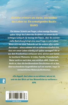 Textzitat von BAMS über die Kostbarkeit des Lebens. Beschreibung einer lebensverändernden Erfahrung. Meereslandschaft.