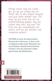 Knut Hamsun: Victoria, Buch