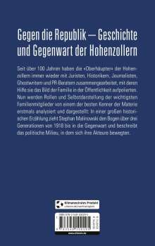 Stephan Malinowski: Die Hohenzollern und die Nazis, Buch