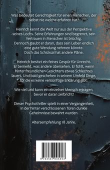 Texte über die Suche nach Gerechtigkeit, menschliches Leiden und dunkle Geheimnisse. Altersfreigabe 18 Jahre.