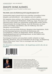 Titel: ÄNGSTE OHNE AUSWEG. Untertitel: Wenn Akzeptanz innere Freiheit werden kann. Unten ist ein Foto des Autors.