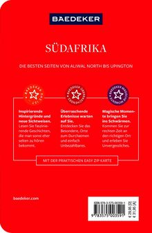 Baedeker: "SÜDAFRIKA". "Die besten Seiten von Aliwal North bis Upington." Drei Textblöcke mit besonderen Reiseerlebnissen.